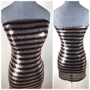 Forever 21 Women's Junior Size M Black & Pink Gold